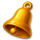 golden joker coins hold and win bell symbol icon