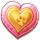 golden kitty heart symbol icon