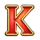 golden kiwi k symbol icon
