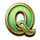 golden kiwi q symbol icon