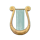 golden magic beans harp symbol icon