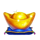 golden mouse ingot symbol icon