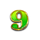 golden ox 9 number symbol icon