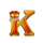 golden phoenix rings of fortune letter k symbol icon