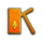 golden piggy bank k symbol icon