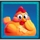 golden piggy farm xmas chicken symbol icon