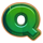 golden piggy farm xmas letter q symbol icon