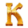 golden pride k symbol icon