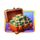 golden rails express money bag symbol icon