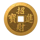 golden serpent coins symbol icon