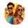 golden sunshine couple symbol icon
