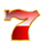 golden wheel 7 red symbol icon