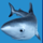 great blue shark symbol icon