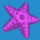 great blue starfish symbol icon