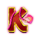 great golden lion k symbol icon