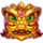 great golden lion mask symbol icon