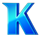 great hook hold and win letter k symbol icon