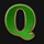 great panda q letter symbol icon