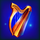 greedy for gold hold and win harp symbol icon