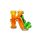 greedy for gold hold and win k symbol icon