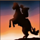 gunspinners gold horse statue symbol icon