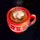happy cookie hot chocolate symbol icon