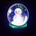 happy cookie snowglobe symbol icon