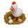 happy grange chicken symbol icon