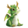 happy hatchlings green dragon symbol icon