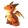 happy hatchlings orange dragon symbol icon