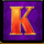 heart of romance k symbol icon