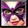 heart of romance masked woman symbol icon