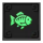 heart of tiki green fish symbol icon
