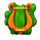 hearts horns harp symbol icon