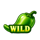 hot and spicy chili rush green wild symbol icon