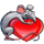 hot bull mouse heart symbol icon