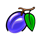hot coins and fruits 243 plum symbol icon
