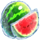 hot fruits on ice watermelona symbol icon