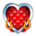 hot hand heart symbol icon