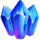 hot hot blazing lock crystal symbol icon
