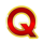 hot hot blazing lock q symbol icon