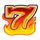 hot lucky 7s 7 fire symbol icon