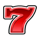 hot lucky 7s 7 red symbol icon