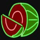hot neon watermelon symbol icon