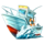 hot river boat symbol icon