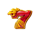 hot rocket 5x 3x 2x seven symbol icon