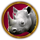 hot safari rhino symbol icon