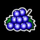 hot scatter grapes symbol icon
