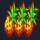 hot volcano triple pineapple symbol icon