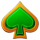hunting stars green spade symbol icon